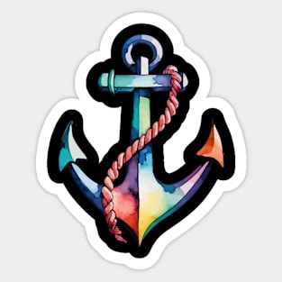 Anchor Watercolor Drawing Sticker